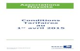 Conditions Tarifaires au er avril 2015 - bred.fr ASSOCIATIONS MAYOTTE_1_BD.pdf · Les forfaits de rejet d’un chèque ... lettre de change relevé (LCR) ou billet à ordre relevé