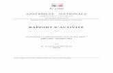 RAPPORT D’ACTIVITÉ - assemblee-nationale.fr · – Rapport n° 1603 intitulé : « Pour une agriculture d’avenir dans les Outre-mer » (décembre 2013). Ces rapports représentent