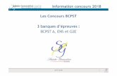 Les Concours BCPST 3 banques d’épreuves - …€¦ · Maths - calcul et raison. 4 13% 3 19% 4 15% 8 25% ... Maths pratiques & info. 4 15% 2 8% 4 19% Français 8 12% Géographie