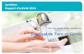Synthèse Rapport d’activité 2014 - mairie-montjoire.frmairie-montjoire.fr/images/documents/Mairie/Syndicat-des-eaux/RA... · 99% conformité en bactériologie ... • Etude r