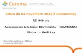 CROA du 03 novembre 2015 à Chantonnay RD 949 bis · Epreuve de convenance ... La réception du béton sur chantier est de la responsabilité ... Le contrôle visuel du béton à