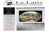 Le Larix, volume 19 no - bonsaiduquebec.combonsaiduquebec.com/wp-content/uploads/2016/04/larix-2016-01.pdf · Nadia Bergham, Samir Tabtab, Charlotte Gaillard, Alexandre Charboneau