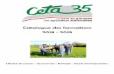 Catalogue des formations 2018 - 2019 - fdceta35.comfdceta35.com/Catalogue 2018-2019.pdf · Analyse des résultats technico-économiques Janvier 2019 Comment se dégager du temps?