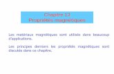 Chapitre 13 Propriétés magnétiques - Pr Yue Zhaozhao.recherche.usherbrooke.ca/cours/chapitre 13.pdf · Origines du comportement magnétique Une charge électrique en mouvement