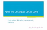 Après une L3 Langues LEA ou LLCElangues-communication.u-bourgogne.fr/images/stories/affiche/diapo... · Cours théoriques, cours de méthode et d’initiation à la recherche, séminaires