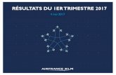 RÉSULTATS DU 1ER TRIMESTRE 2017 - Air France … · Confirmation de l’améliorationde tendance de la recette unitaire observée ... Capacité en hausse de 27% pour Transavia France