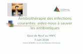 4- Antibiothérapie des infections courantes - hnfc.fr4- Antibiothérapie des infections... · Érysipèle typique: amox (ou PYOSTACINE), mais pas AUGMENTIN Furoncle, folliculite,