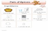 Pain d’épices - ekladata.comekladata.com/JDdSvYyS2IGffFIghbqgS1qTqis/pain-d-epices.pdf · 250 g de miel • Ingrédients Pain d’épices 50 g de sucre en poudre 1 verre de lait