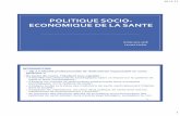 POLITIQUE SOCIO- ECONOMIQUE DE LA SANTEusers.skynet.be/laurent.cordier/Politique_socio_sante_DIAS_2017... · • Sa démarche sociologique est indissociable de son engagement politique