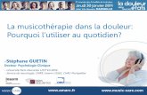 La musicothérapie dans la douleur: Pourquoi l’utiliser … Guetin.pdf · Cliquez pour modifier le style du titre MUSIC 31/01/2014 CARE 9 ETAT DES LIEUX • De nombreuses études