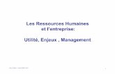 Les Ressources Humaines et l’entreprise: Utilité, …gfol1.res-homini.com/download/1la_drh_et_la_grh_cours_esgci_2012... · économiques de l’entreprise et ses conséquences