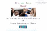 Séminaire Dire Lire Écrire 17 octobre 2017 Réussircache.media.education.gouv.fr/file/mdl/78/7/2017-10-19... · Dire - Lire - Écrire 17 octobre 2017 ... Introduction de la ...
