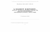 Audit-Export ALLALI 2003 Final - icdt-oic.orgicdt-oic.org/RS_67/Doc/Export Auditing.pdf · la Promotion du Travail (OFPPT), la Fédération des Industries Métalliques, ... l ˇentreprise,