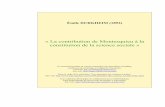 « La contribution de Montesquieu à la constitution de …fcouprie.free.fr/Durkheim_Montesquieu.pdf · Il nous est arrivé de nous inspirer de la terminologie de Durkheim lui- même