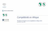 Compétitivité en Afrique - afdb.org · Efficience du marché du travail 8. Développement des marchés financiers 9. Ouverture à la ... la productivité au Maroc et en Tunisie