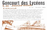 Goncourt des Lycéens - espaceeducatif.ac-rennes.fr · d'écriture révélait sa personnalité. ... Lycée S. Liégeard (Brochon) ... JONATHAN LITTELL au lycée des Pontonniers !