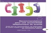 Recommandations pour une accessibilité téléphonique … · N°24 Employer branding et communication de recrutement N°25 Intégrer la dimension de genre dans la communication ...