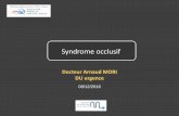 Syndrome occlusif - medesim.fr · Cas particulier du volvulus du sigmoïde • Mise en place du tube de Faucher sous contrôle endoscopique ... Méso-coeliaque Pelvien. Douleur FID