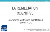 LA REMÉDIATION COGNITIVE - sfalcoologie.asso.fr · Cognitive Remediation Therapy Stratégies mnémotechniques Entraînement des habiletés sociales Attention Training Technique Exemples