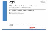 Product Information Manual, Micro Electric … · Pour en savoir plus, consultez le manuel 16573685 relatif aux informations de sécurité du produit. Ces manuels peuvent être téléchargés