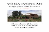 YOGA IYENGAR - darzouina.files.wordpress.com · Lieu Le stage se déroulera dans un riad traditionnel, une belle villa marocaine, situé dans la vallée de l’Ourika (à 30 km de