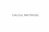 CALCUL MATRICIEL - … · • Définition: – Une matrice ... – On peut représente une matrice A par la notation aij. ... Application du calcul matriciel • Méthode du pivot