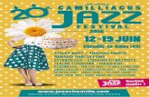 2016 12 19 JUIN - Camilliacus Jazz Festival · es, tal, e Jazz ers le monde (Montréal, Melbourne, aolo...). ont s dans tion de l’instrument. sus de la sions, harmoniques, e orient