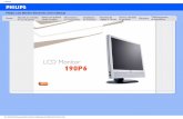 Philips LCD Monitor Electronic User’s Manual sur le Produit • SmartManage • Caractéristiques du Produit • Produit sans plomb • Spécifications Techniques • LightFrameTM