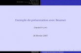 Exemple de présentation avec Beamer - daniel.flipo.free.frdaniel.flipo.free.fr/doc/pres-GUT2004/exemples/ex-beamer.pdf · Marcheàsuivre Unexemple: un+1 =1−u2n, uo ∈[0,1] Documentpapier