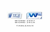 WORD 2007 WORD 2010 TABLEAUX - pchartier.com · Pour terminer, cliquez hors du tableau, sur le document WORD. Pour modifier le tableau EXCEL, double-cliquez dessus ou faites un clic