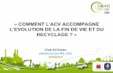 COMMENT L’ACV ACCOMPAGNE L’EVOLUTION DE … · 23/04/2014. Sommaire ... Analyse en Cycle de Vie (ACV) en région Nord-Pas-de-Calais. intégrer l’ACV dans les démarches de développement