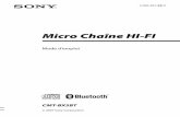 Micro Chaîne HI-FI - docs.sony.com · CMT-BX5BT.FR.3-095-507-22(1) FR AVERTISSEMENT Afin de réduire les risques d’incendie ou de choc électrique, n’exposez pas cet appareil