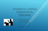 VIOLENCE A L’HÔPITAL - anfh.fr · Groupe Régional VIOLENCE A L’HÔPITAL Provence Alpes Côte d’Azur Principes fondamentaux à mettre en œuvre pour proposer aux …