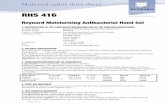 Reynard Moisturising Antibacterial Hand Geltimeforcleaningproducts.com.au/pdf/RHS416_MSDS.pdf · RHS416 MSDS 1 RHS 416 Reynard Moisturising Antibacterial Hand Gel 1. IDENTIFICATION