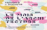 16/09mois-architecture.fr/wp-content/uploads/2018/10/Programme_Complet... · 6 7 du mardi 04/09 du samedi 27/10 mar. à ven. 9h - Maison de l’Architecture 12h 14h - 18h samedi 14h