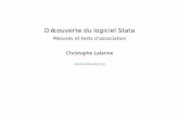 Découverte du logiciel Stata - aliquote · Découverte du logiciel Stata Mesures et tests d’association Christophe Lalanne