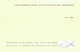 Informations statistiques Genève. Juin 1968 · SOMMAIRE Graphiques Résumé statistique Statistiques du canton de Genève ~étéorolo9ie Population Main-d'oeuvre Eau et énergie