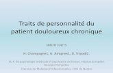 Traits de personnalité du patient douloureux chroniquesmsto.fr/public/uploads/actu/988_PERSONNALITE_PATIENT_DOUL_CHRON.pdf · Tests psychologiques et fibromyalgie • MMPI-2. Hc,