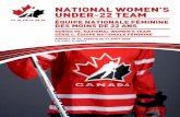 NATIONAL WOMEN’S UNDER-22 TEAM · national women’s under-22 team Équipe nationale fÉminine des moins de 22 ans series vs. national women’s team sÉrie c. Équipe nationale