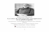 La crise de l’humanité européenne et la philosophie · Edmund Husserl (1859-1938) naît à Prosznitz en Mo- ravie d’une famille juive libérale, et s’engage dans des études