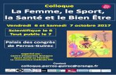 Vendredi 6 et samedi 7 octobre 2017 - ffc.fr · Le médicosport santé, le Vidal du Sport Dr Alain CALMAT Paris 12h 30 ...