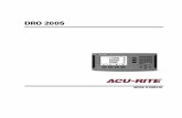 200 S French Manual Ve 01 - acu-rite.fr · Les produits et accessoires de ACU-RITE Companies Inc. sont garantis trois (3) ... Test du palpeur d’arêtes ..... 31 Test de l’écran
