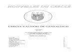Nouvelles du Cercle - Cercle Vaudois de Généalogie: Accueil · "Le vendredi 31 décembre morte la ... poque; aujourd'hui encore, elle niest pas ... L'état civil public et laic