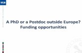A PhD or a Postdoc outside Europe? Funding opportunities · National Natural Science Found. of China (Cell. Intern.) post-doc. Courte durée Institution Contact Type Date limite CHINE