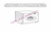 Manual de instalación y uso de la lavadora integrable ... · E LIMPEZA DO APARELHO SEGURANÇA E SOLUÇÃO DE PROBLEMAS ... 1 Fases del programa de lavado Prelavado Lavado Aclarado