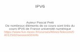 IPV6 - ibisc.univ-evry.frpetit/Enseignement/Reseau/IPV6/... · Protocole IPV6 Successeur d'ip v4 Finalisé dans la RFC 2460 (décembre 1998) Espace d'adressage important (adresses