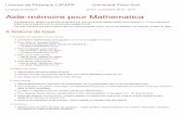 Aide-mémoire pour Mathematicahebergement.u-psud.fr/l3papp/wp-content/uploads/2015/10/memo.pdf · Licence de Physique L3PAPP Université Paris-Sud Langage symbolique année universitaire