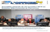 Assemblée générale du 24 novembre 2018 au Domaine ... · Le journal numérique du District de l’Hérault de Football N° 19 201 8 /201 9 Assemblée générale du 24 novembre