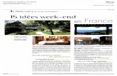 15 idées week-end en France - cotesaintjacques.com · VOYAGES & HOTELS DE REVE HOTEL RICARD DE BREGANCON 13100 AIX EN PROVENCE - 04 42 23 22 45 SEPT 11 Trimestriel Surface approx.