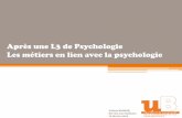 Après une L3 de Psychologie Les métiers en lien avec la ... · Le métier de psychologue Les métiers en lien avec la psychologie •Le métier de Psychologue •Les sous-disciplines